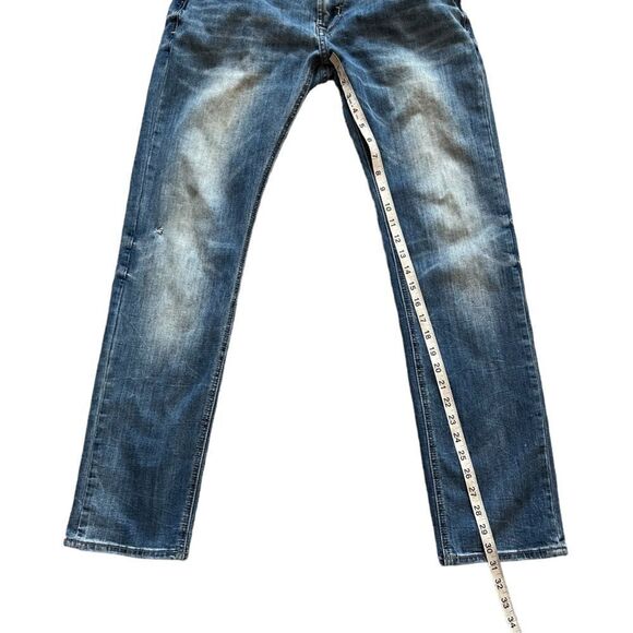 BUFFALO Slim Straight Stretch Bleach Wash Mid Rise Casual Denim Jean 32 - Picture 7 of 11